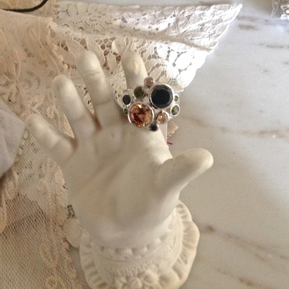 Beautiful Wide, Split Cable Confetti Ring,6,8,9,10
